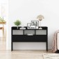 vidaXL Πλαϊνό γραφείο Μαύρη Οξυά 105 x 30 x 70 εκ Επεξεργασμένο Ξύλο
