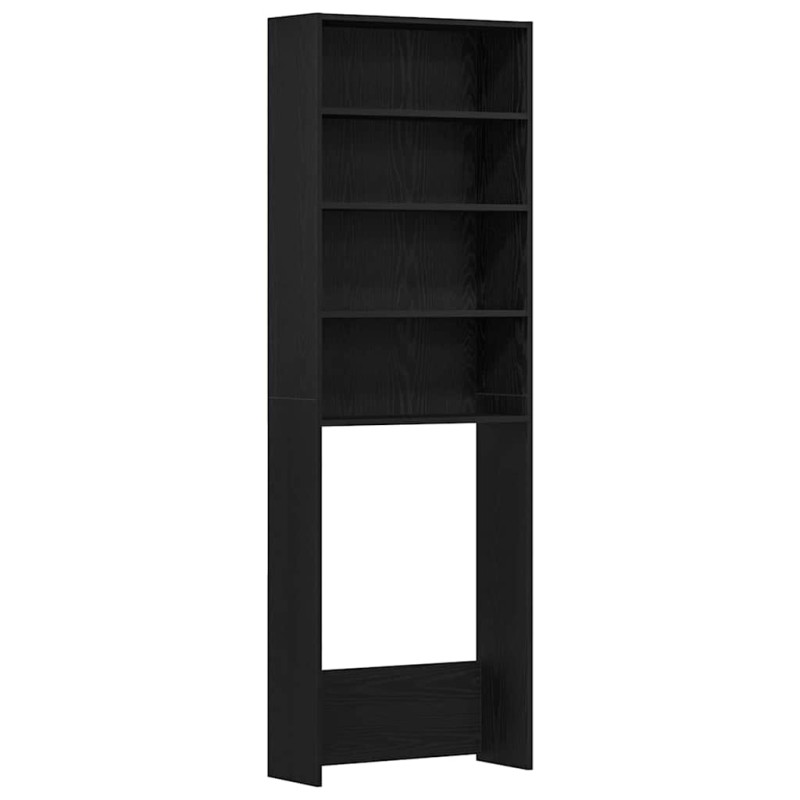 vidaXL Ντουλάπα Πλυντηρίου Μαύρη Οξυά 64 x 24 x 190 εκ