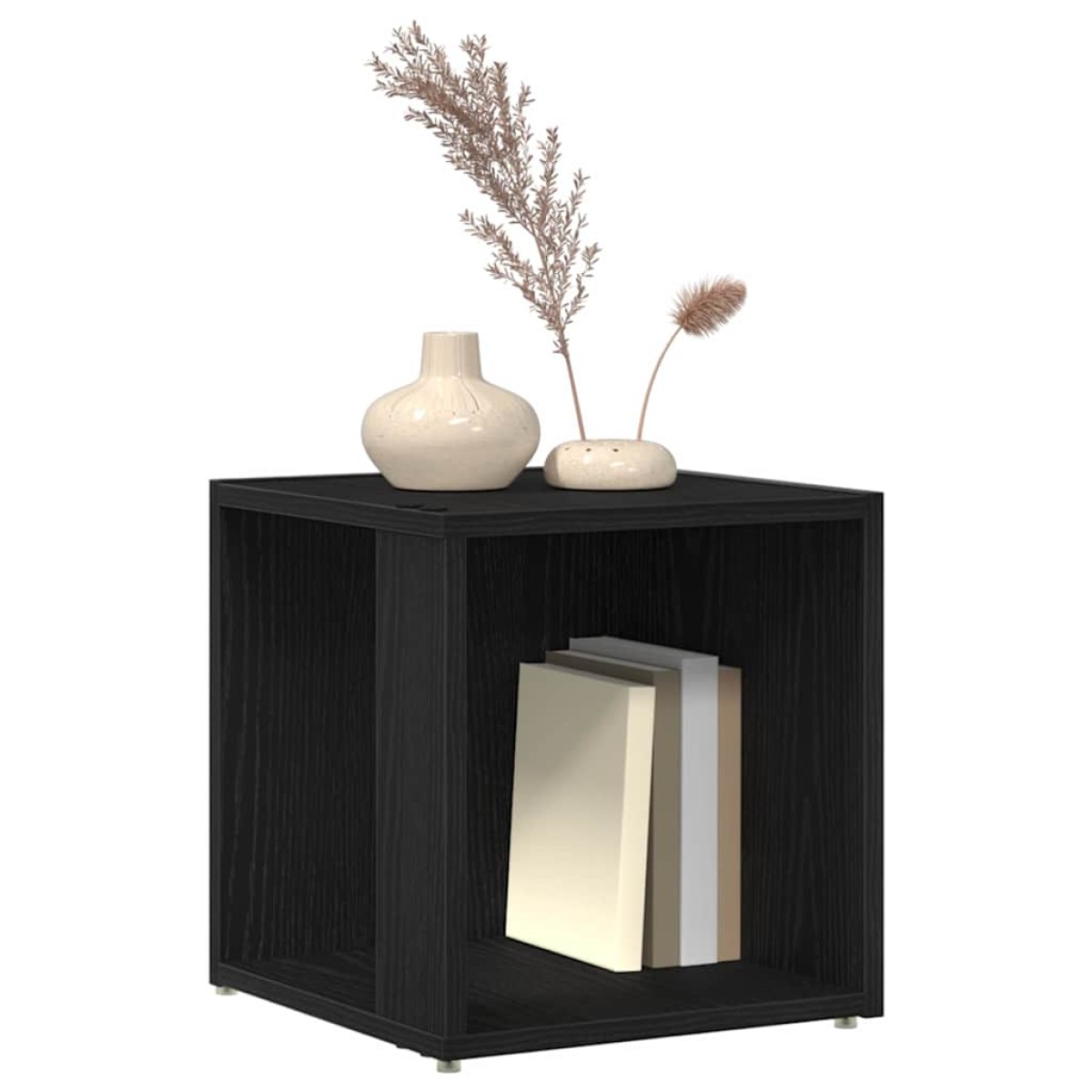 vidaXL Γωνιακά ράφια 33 x 33 x 34,5 cm Επεξεργασμένο Ξύλο Μαύρη Οξυά
