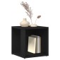 vidaXL Γωνιακά ράφια 33 x 33 x 34,5 cm Επεξεργασμένο Ξύλο Μαύρη Οξυά