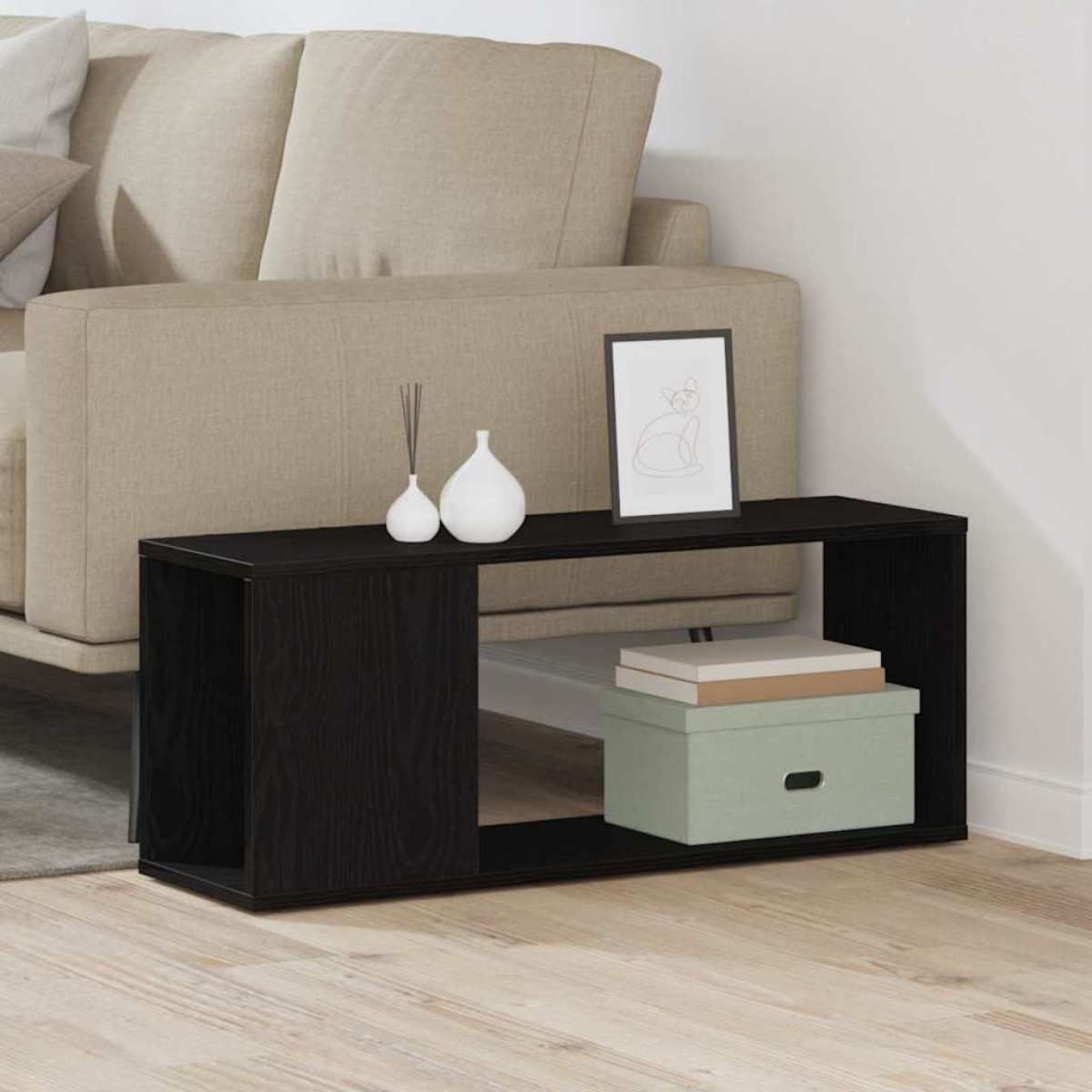vidaXL Σετ επίπλου τηλεόρασης 80 x 24 x 32 cm Μαύρη Οξυά