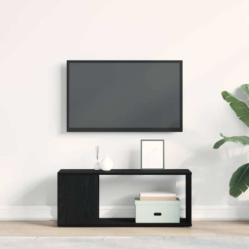 vidaXL Σετ επίπλου τηλεόρασης 80 x 24 x 32 cm Μαύρη Οξυά