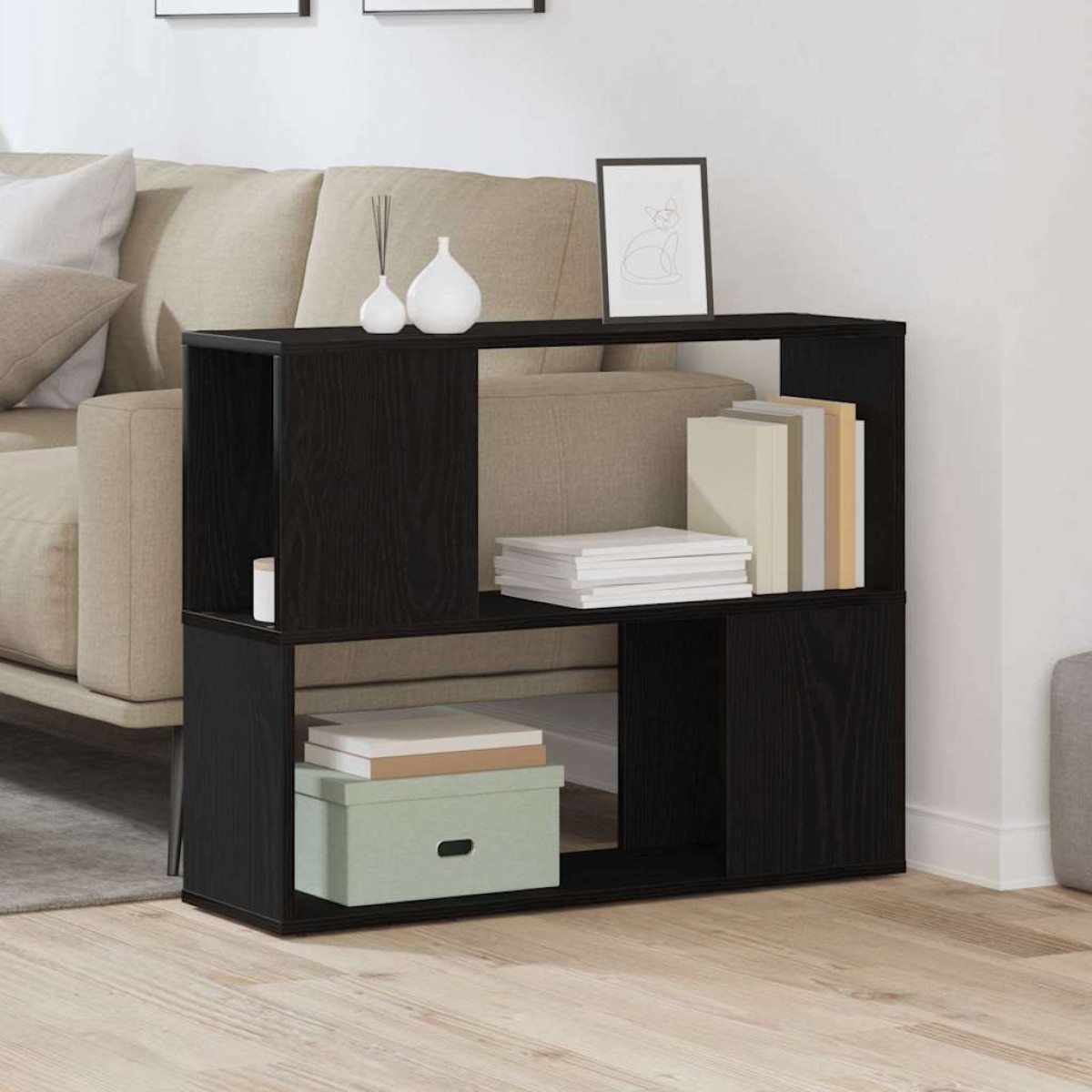 vidaXL Σετ επίπλου τηλεόρασης 80 x 24 x 63 cm Μαύρη Οξυά