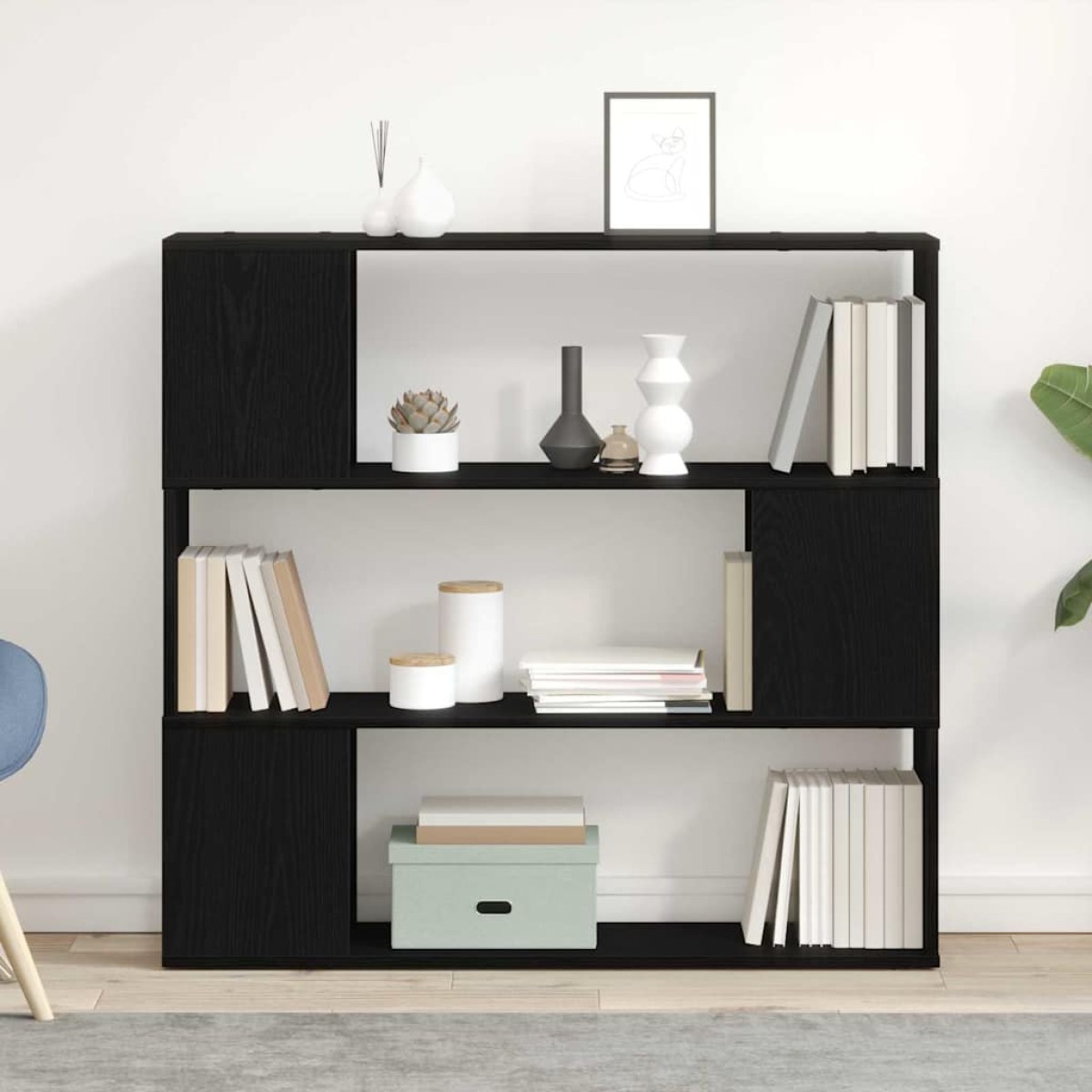 vidaXL Σετ επίπλου τηλεόρασης 100 x 24 x 94 cm Μαύρη Οξυά