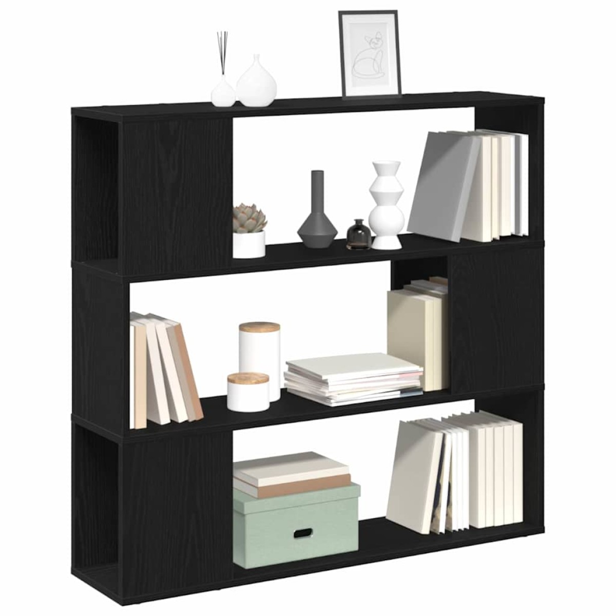 vidaXL Σετ επίπλου τηλεόρασης 100 x 24 x 94 cm Μαύρη Οξυά
