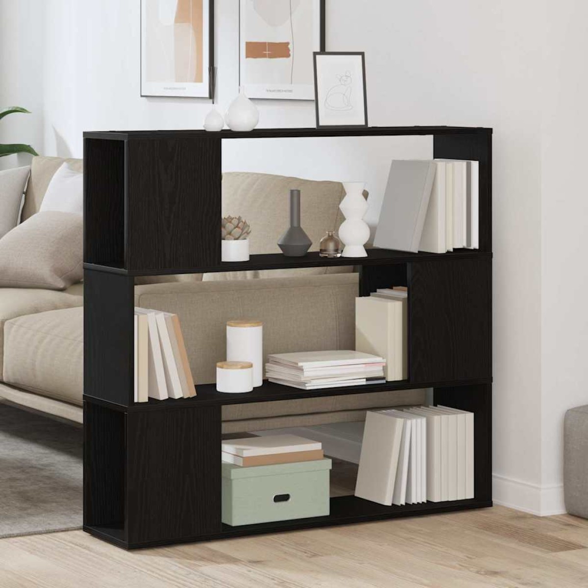 vidaXL Σετ επίπλου τηλεόρασης 100 x 24 x 94 cm Μαύρη Οξυά