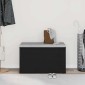 vidaXL Παγκάκι Χαλωρίου Μαύρη Οξυά 80 x 40 x 45 εκ. Επεξεργασμένο Ξύλο