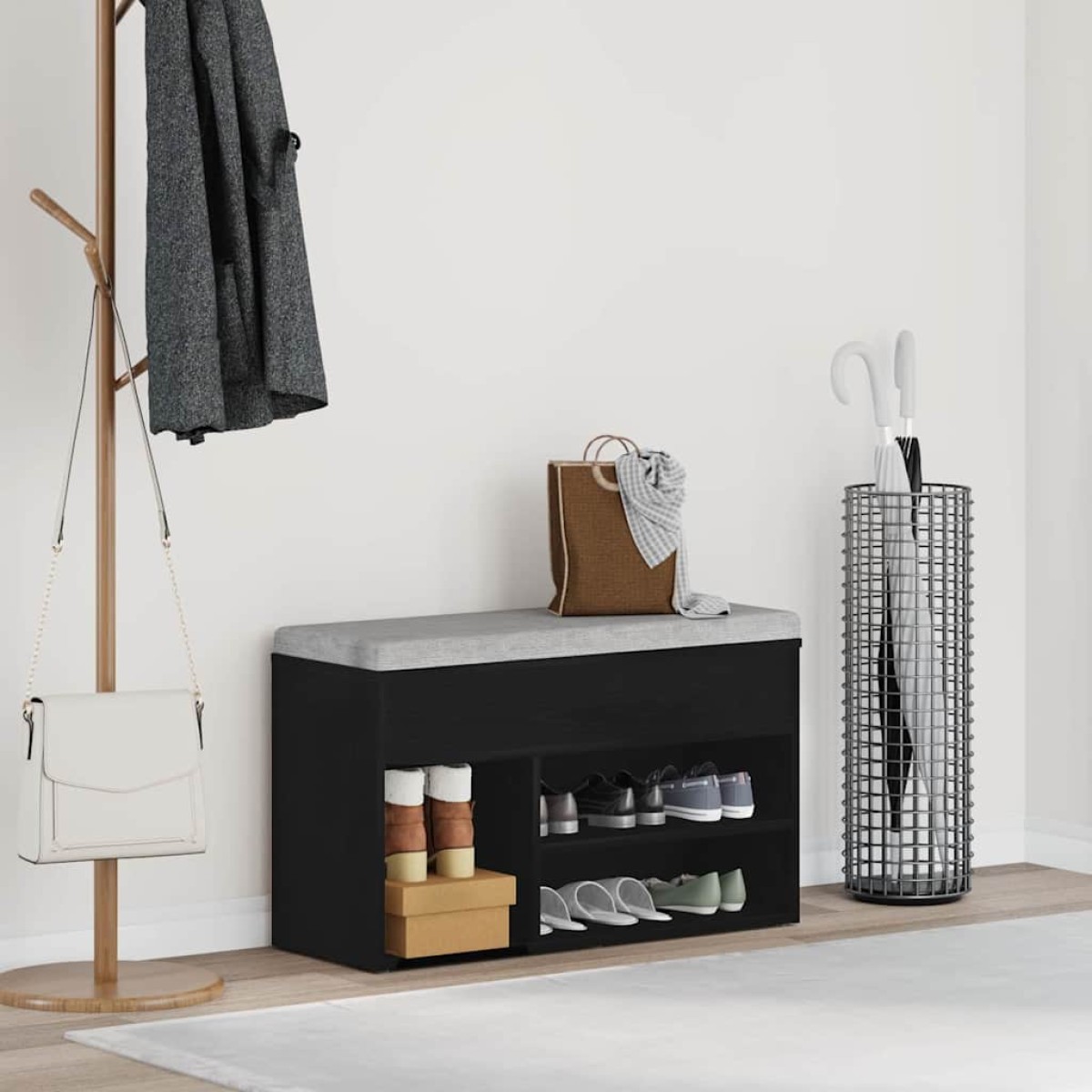 vidaXL Πάγκος για παπούτσια 80 x 30 x 45 cm Επεξεργασμένο Ξύλο
