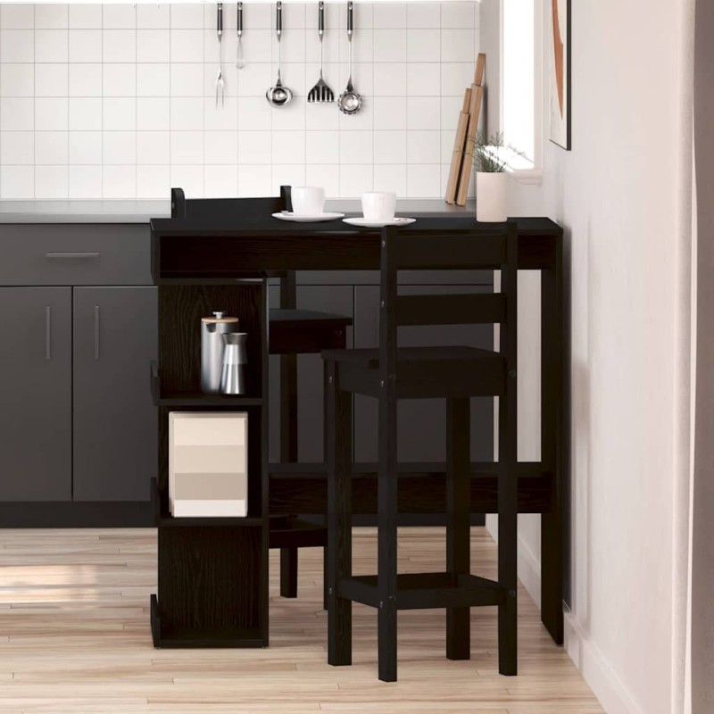 vidaXL Τραπέζι μπαρ 100 x 48 x 101,5 εκ. Επεξεργασμένο Ξύλο Μαύρη Οξυά