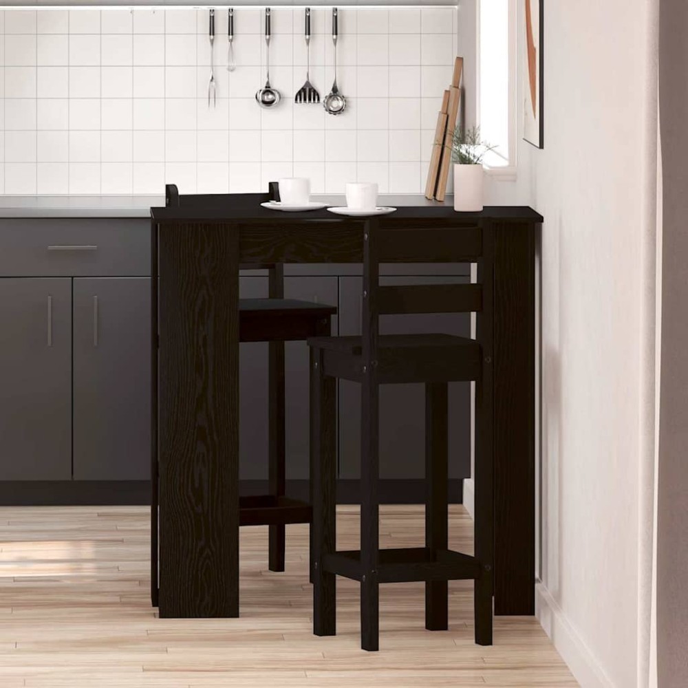 vidaXL Τραπέζι μπαρ 102 x 50 x 103,5 εκ. Επεξεργασμένο Ξύλο Μαύρη Οξυά