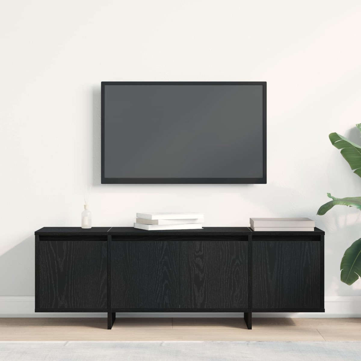 vidaXL Ντουλάπι TV 120 x 30 x 40,5 εκ. Μαύρη Οξυά Επεξεργασμένο Ξύλο