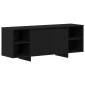 vidaXL Ντουλάπι TV 130 x 35 x 50 εκ Μαύρη Δρυς Επεξεργασμένο Ξύλο