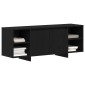 vidaXL Ντουλάπι TV 130 x 35 x 50 εκ Μαύρη Δρυς Επεξεργασμένο Ξύλο