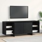 vidaXL Ντουλάπι TV 130 x 35 x 50 εκ Μαύρη Δρυς Επεξεργασμένο Ξύλο