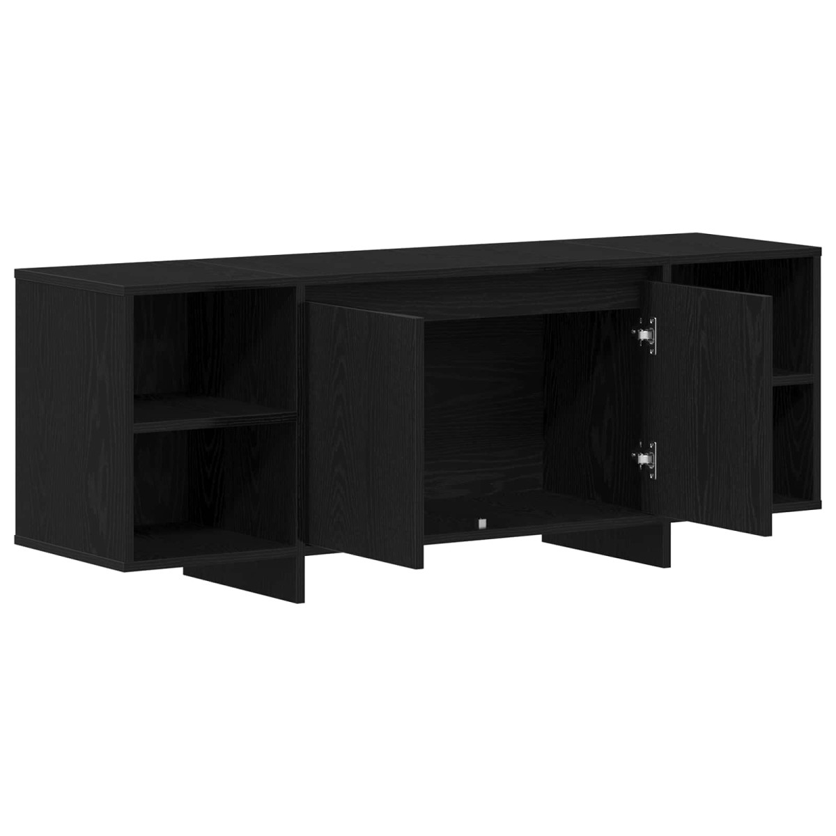 vidaXL Ντουλάπι TV 130 x 35 x 50 εκ Μαύρη Δρυς Επεξεργασμένο Ξύλο