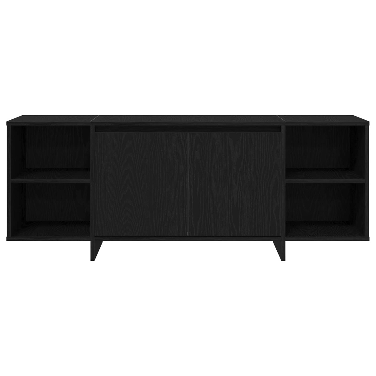 vidaXL Ντουλάπι TV 130 x 35 x 50 εκ Μαύρη Δρυς Επεξεργασμένο Ξύλο