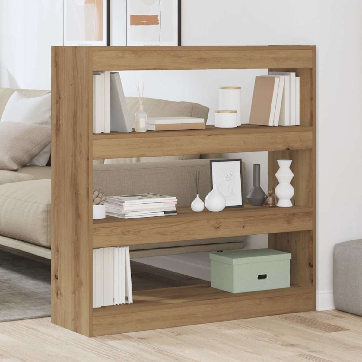 vidaXL Βιβλιοθήκη 3 επιπέδων 100 x 30 x 103 εκ. Επεξεργασμένο Ξύλο
