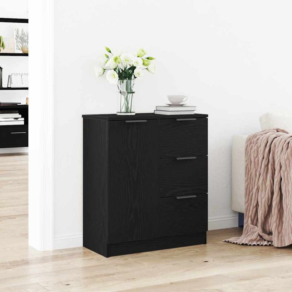 vidaXL Πλαϊνό γραφείο Μαύρη Οξυά 60 x 30 x 70 εκ. Επεξεργασμένο Ξύλο