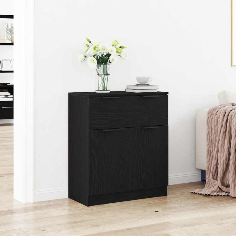 vidaXL Πλαϊνό γραφείο Μαύρη Οξυά 60 x 30 x 70 εκ. Επεξεργασμένο Ξύλο