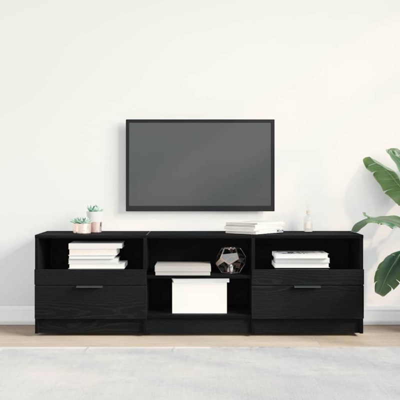 vidaXL Ντουλάπι TV 150 x 33,5 x 45 εκ. Μαύρη Οξυά Επεξεργασμένο Ξύλο