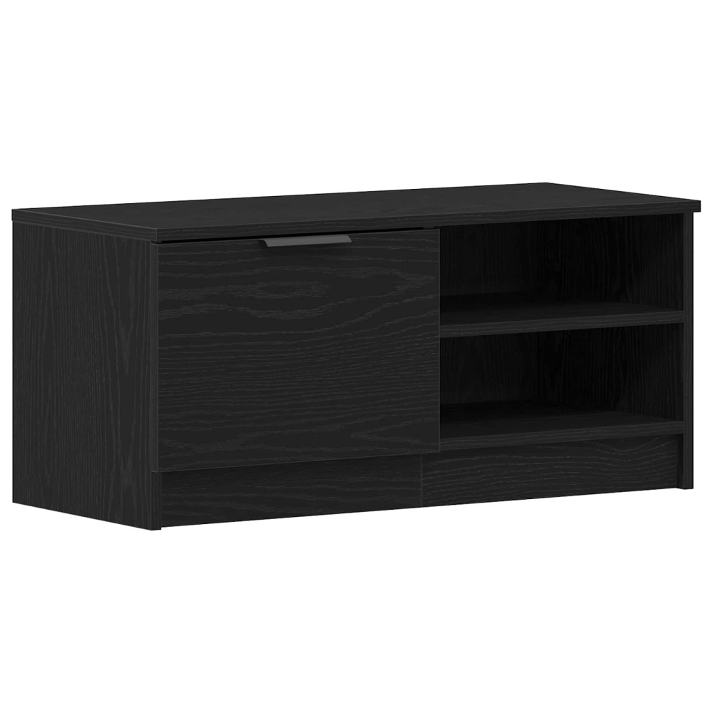 vidaXL Ντουλάπι TV 80 x 35 x 36,5 cm Μαύρη Οξυά Επεξεργασμένο Ξύλο