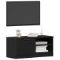 vidaXL Ντουλάπι TV 80 x 35 x 36,5 cm Μαύρη Οξυά Επεξεργασμένο Ξύλο
