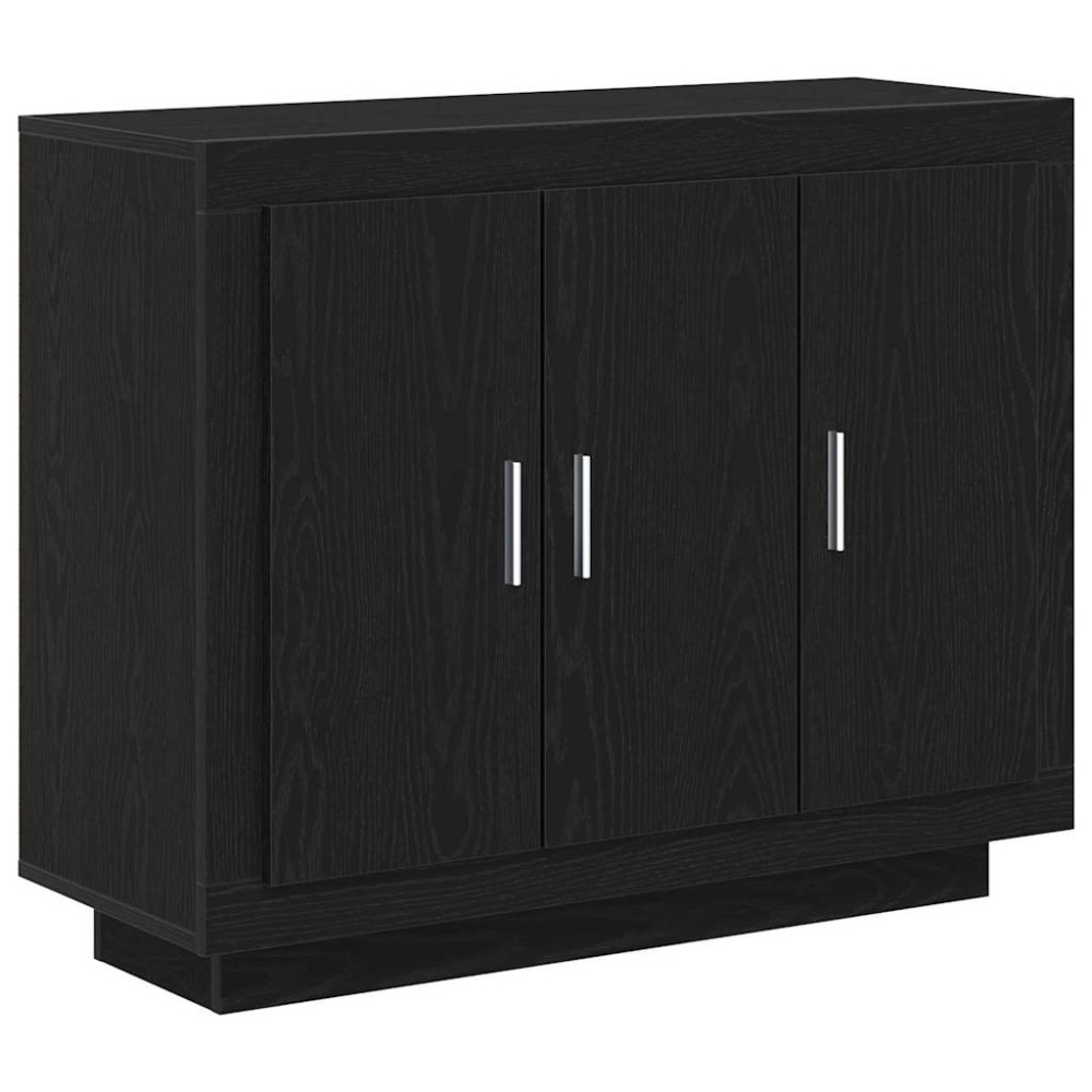 vidaXL Πλαϊνό γραφείο Μαύρη Οξυά 92 x 35 x 75 εκ Επεξεργασμένο Ξύλο
