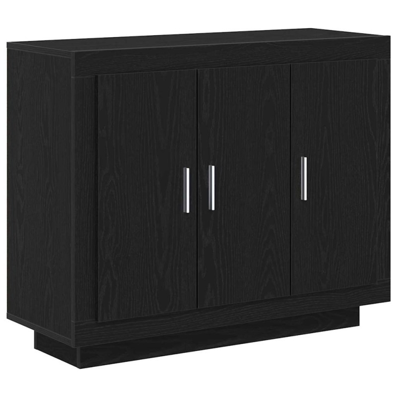 vidaXL Πλαϊνό γραφείο Μαύρη Οξυά 92 x 35 x 75 εκ Επεξεργασμένο Ξύλο