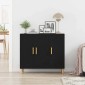 vidaXL Πλαϊνό γραφείο Μαύρη Οξυά 90 x 34 x 80 εκ. Επεξεργασμένο Ξύλο