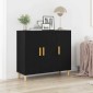 vidaXL Πλαϊνό γραφείο Μαύρη Οξυά 90 x 34 x 80 εκ. Επεξεργασμένο Ξύλο