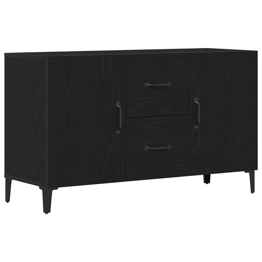 vidaXL Πλαϊνό γραφείο Μαύρη Οξυά 100 x 36 x 60 εκ. Επεξεργασμένο Ξύλο