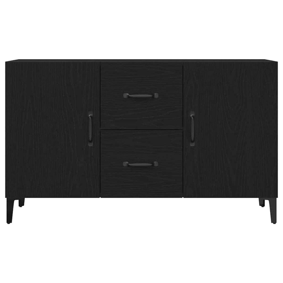 vidaXL Πλαϊνό γραφείο Μαύρη Οξυά 100 x 36 x 60 εκ. Επεξεργασμένο Ξύλο
