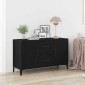 vidaXL Πλαϊνό γραφείο Μαύρη Οξυά 100 x 36 x 60 εκ. Επεξεργασμένο Ξύλο