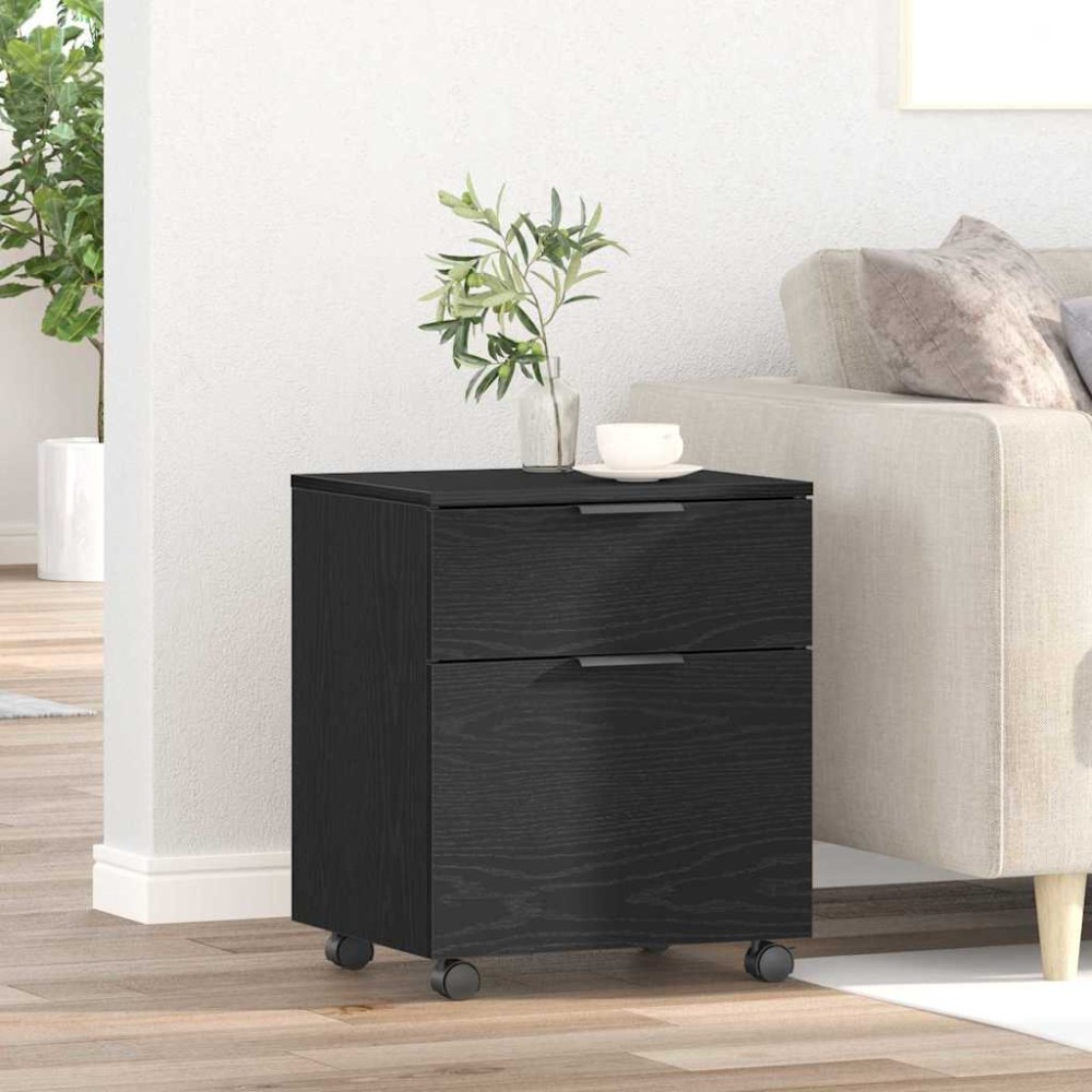 vidaXL Ντουλάπα Αρχείων Μαύρη Οξυά 45 x 38 x 54 εκ Επεξεργασμένο Ξύλο