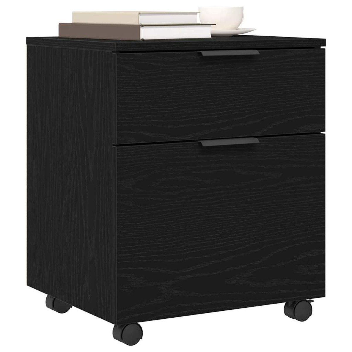 vidaXL Ντουλάπα Αρχείων Μαύρη Οξυά 45 x 38 x 54 εκ Επεξεργασμένο Ξύλο