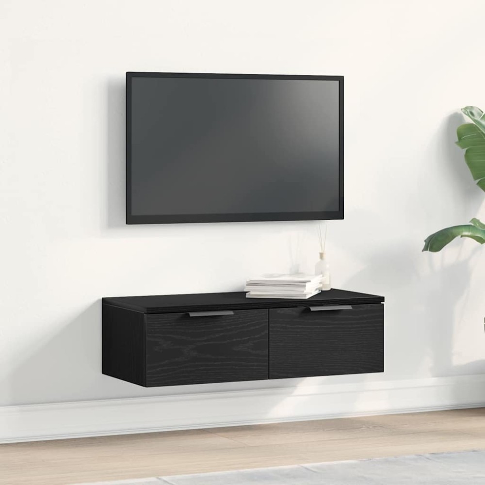 vidaXL Ντουλάπα Τοίχου Μαύρη Οξυά 68 x 30 x 20 εκ. Επεξεργασμένο Ξύλο