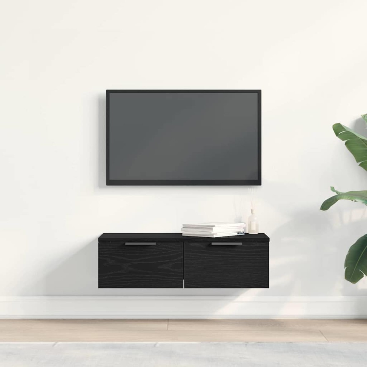 vidaXL Ντουλάπα Τοίχου Μαύρη Οξυά 68 x 30 x 20 εκ. Επεξεργασμένο Ξύλο