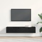 vidaXL Ντουλάπα Τοίχου Μαύρη Οξυά 102 x 30 x 20 εκ. Επεξεργασμένο Ξύλο