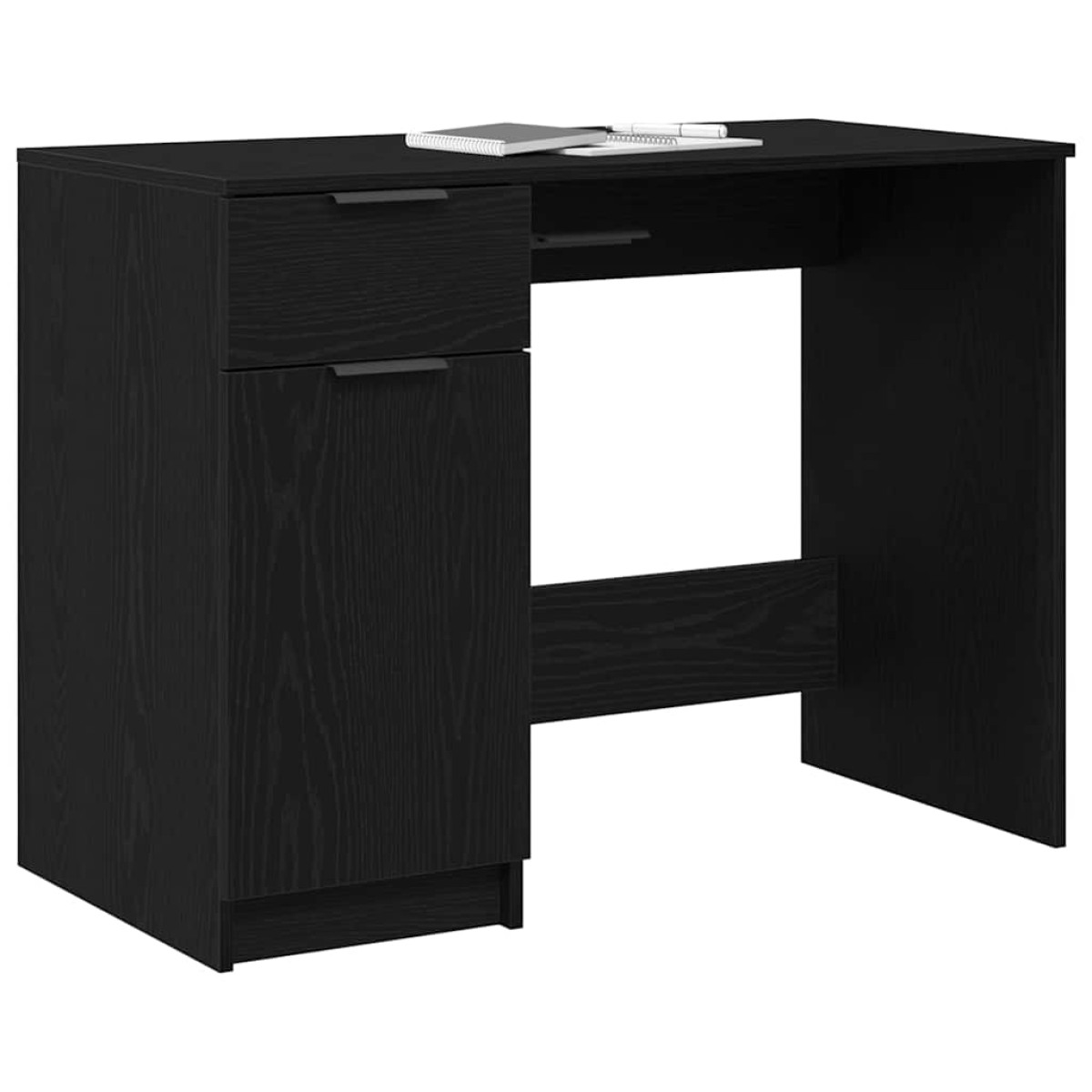 vidaXL Γραφείο Μαύρη Οξυά Επεξεργασμένο Ξύλο 100 x 50 x 75 cm