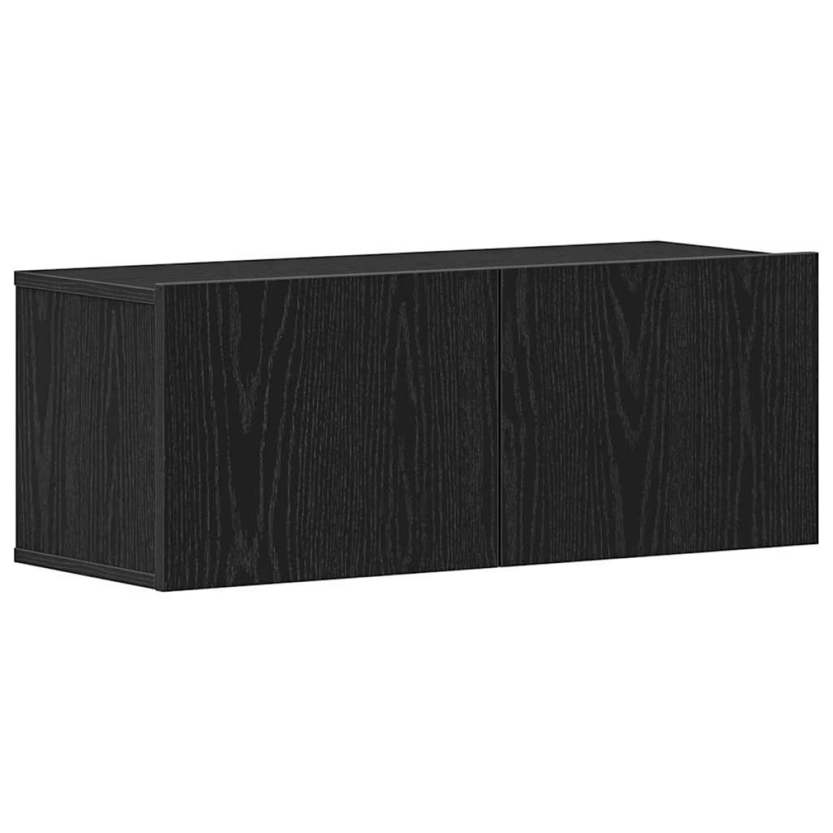 vidaXL Ντουλάπι TV 2 τμχ. Μαύρη Οξυά Επεξεργασμένο Ξύλο