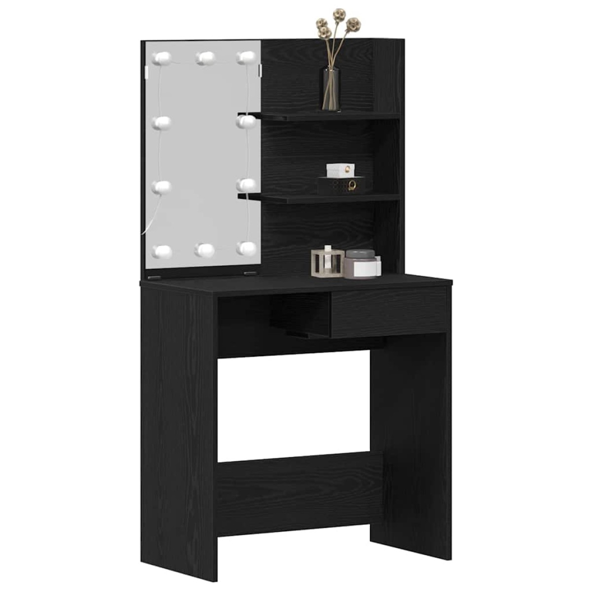 vidaXL Τραπέζι περιποίησης Μαύρη Οξυά 74,5 x 40 x 141 cm