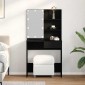 vidaXL Τραπέζι περιποίησης Μαύρη Οξυά 74,5 x 40 x 141 cm