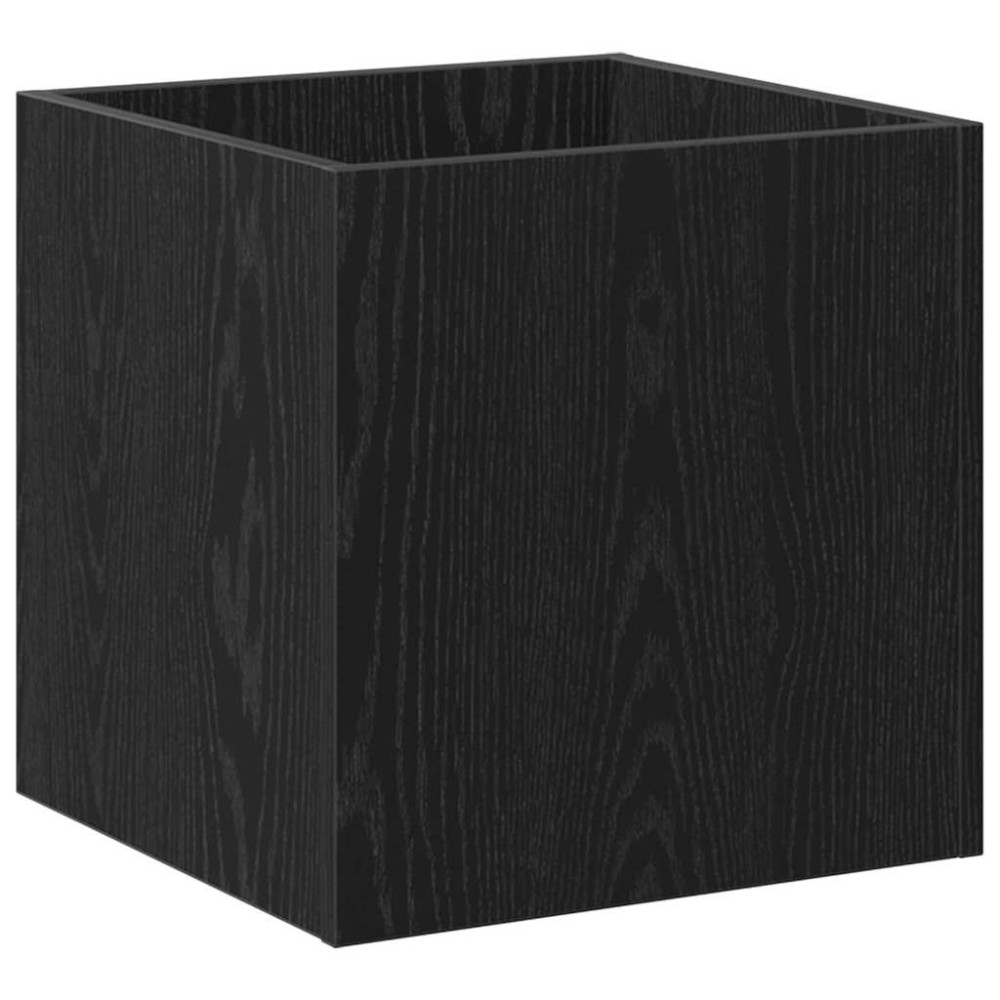 vidaXL Γλάστρα Μαύρη Οξυά 40 x 40 x 40 cm Επεξεργασμένο Ξύλο