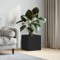 vidaXL Γλάστρα Μαύρη Οξυά 40 x 40 x 40 cm Επεξεργασμένο Ξύλο