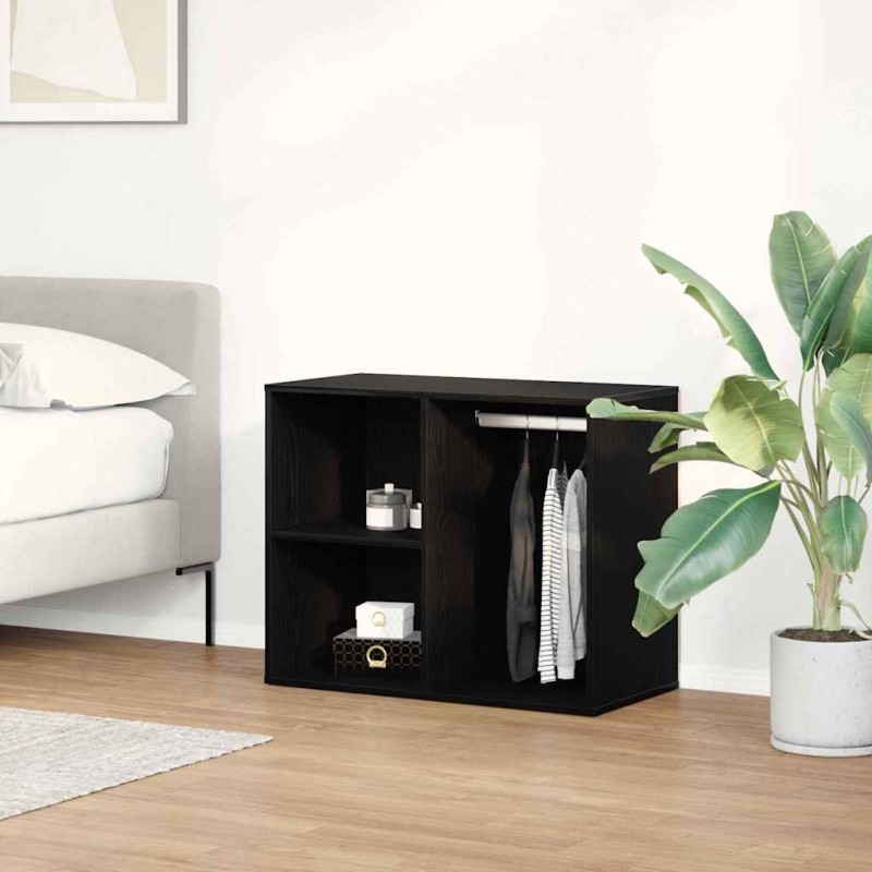 vidaXL Καλλυντικό Ντουλάπι με ράφι Μαύρη Οξυά 80 x 40 x 65 εκ.