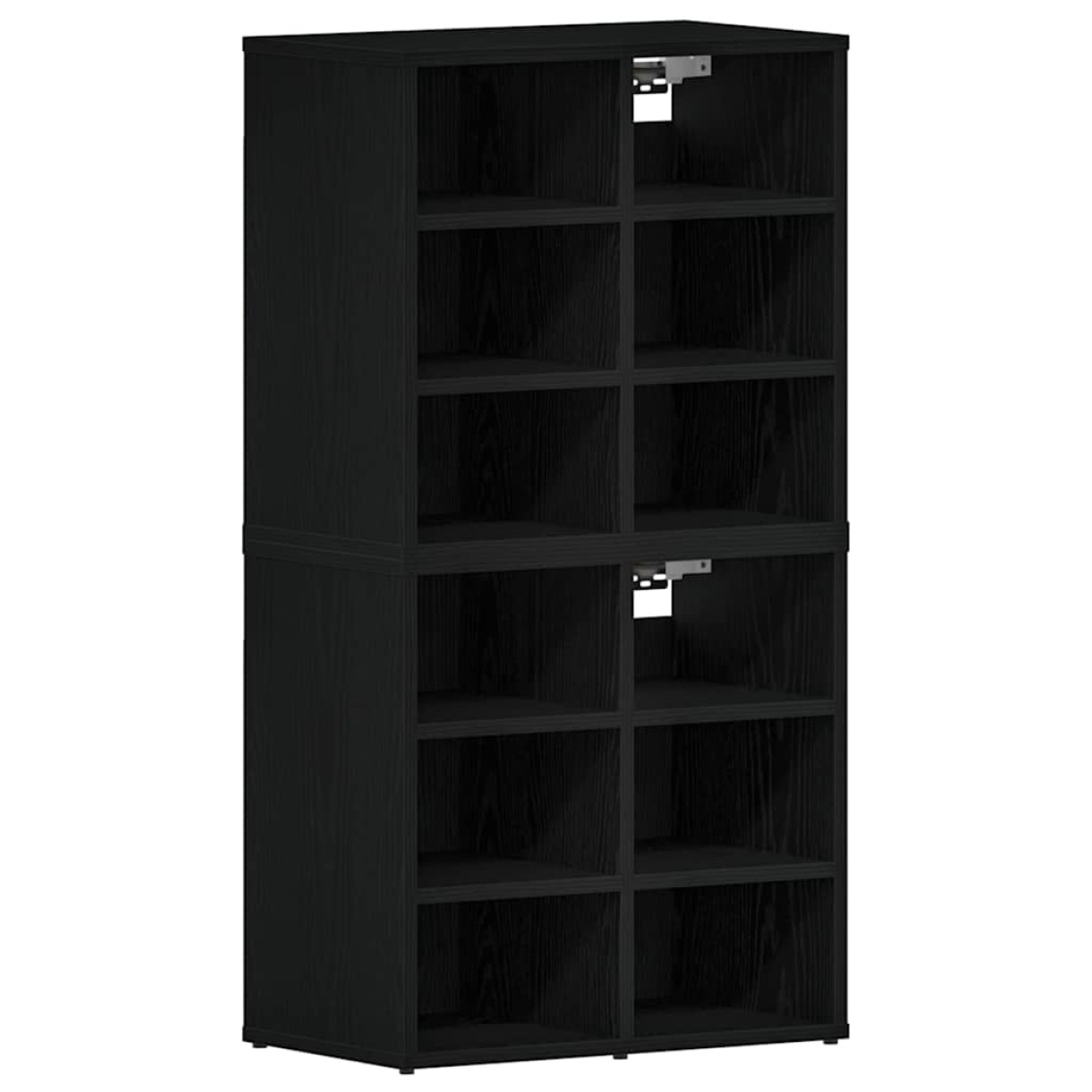 vidaXL Ντουλάπα Παπουτσιών 2 τμχ. 52 x 30 x 50,5 εκ. Μαύρη Οξυά