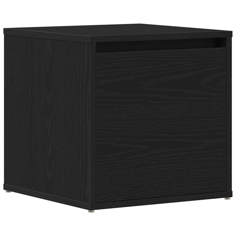 vidaXL Κουτί με συρτάρια Μαύρη Οξυά 40,5 x 40 x 40 εκ