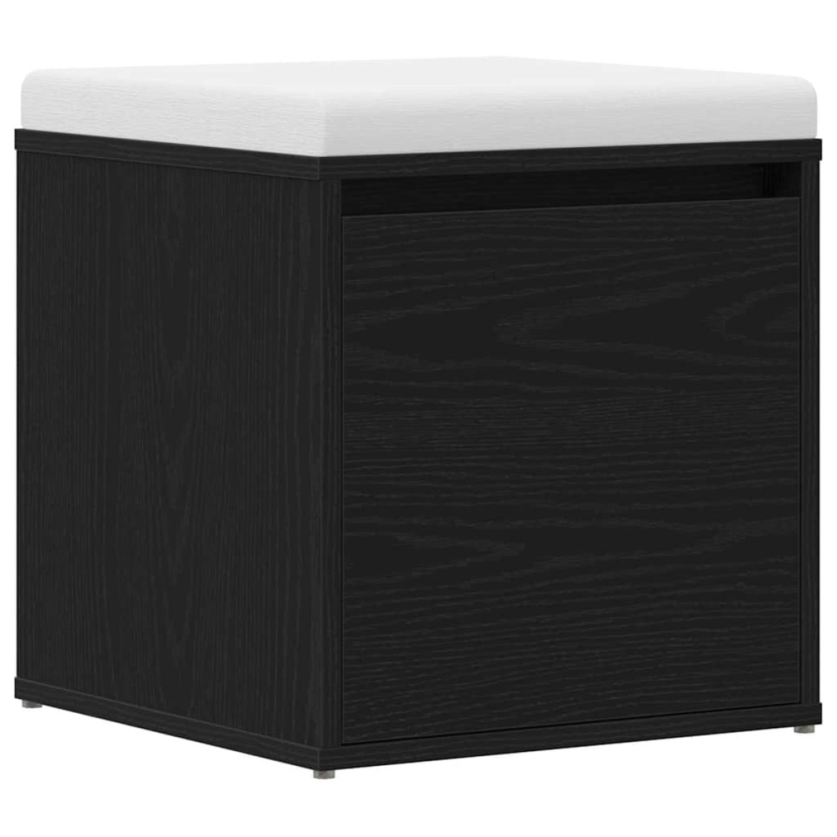 vidaXL Κουτί με συρτάρια Μαύρη Οξυά 40,5 x 40 x 40 εκ