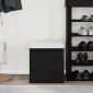 vidaXL Κουτί με συρτάρια Μαύρη Οξυά 40,5 x 40 x 40 εκ