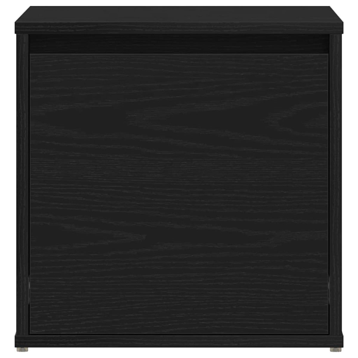 vidaXL Κουτί με συρτάρια Μαύρη Οξυά 40,5 x 40 x 40 εκ